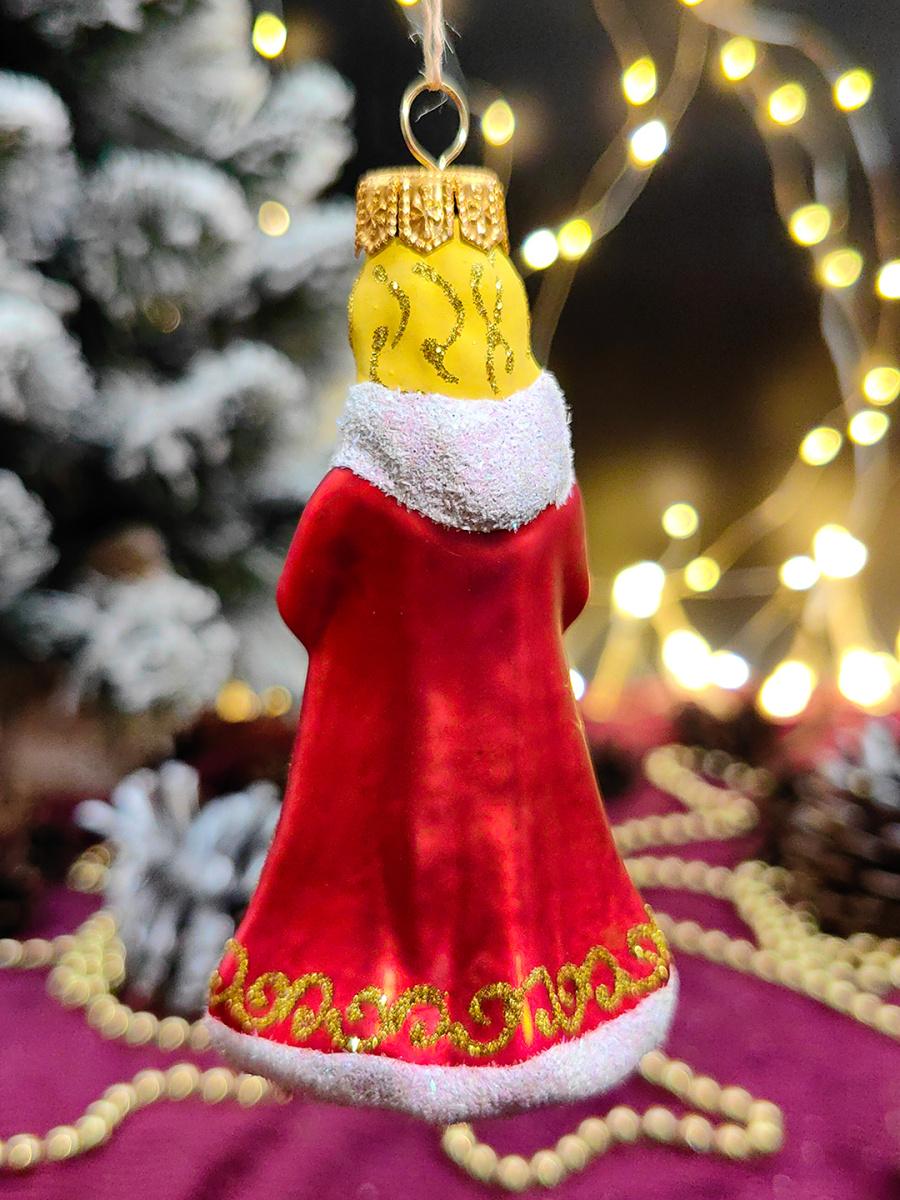 Елочная игрушка Снегурочка красный 11 см, стекло // снегурочка RED фото 2 Елочная игрушка Снегурочка красный 11 см, стекло // снегурочка RED фото 2