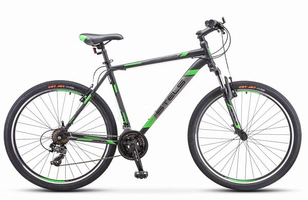 Велосипед горный STELS Navigator 700 V 27.5" 19" 21 ск. Чёрный/зеленый LU082736 