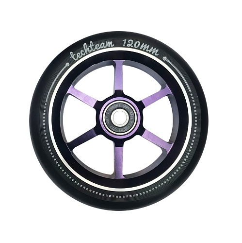 													Колесо для самоката Tech Team, 6S 30 мм, подшипники ABEC 9 Chrome, 120 мм., фиолетовый 430042P