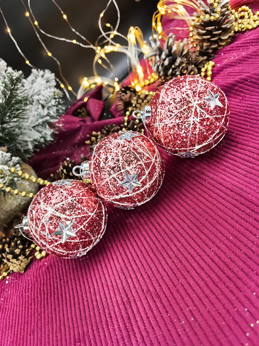 Набор шаров 8 см 3 шт розовый 9920398 Набор шаров 8 см 3 шт розовый 9920398