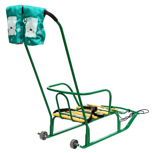 													Санки с набором аксессуаров детские Тимка 5КН зеленый 9441484/Т5КН/3 фото 11