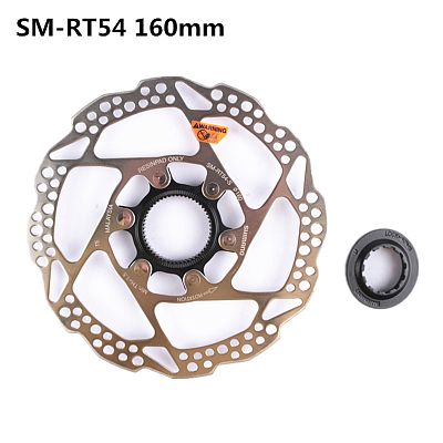 Тормозной диск (ротор) Shimano DEORE SM-RT54-S, 160 мм, под Center Lock, сталь, алюминий 31012079