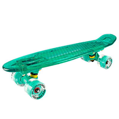 Скейтборд Tech Team TRANSPARENT 22" LIGHT бирюза 113397