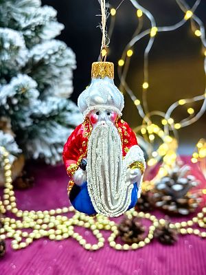 Елочная игрушка Старик Хоттабыч  9 см, стекло  // Старик Хоттабыч