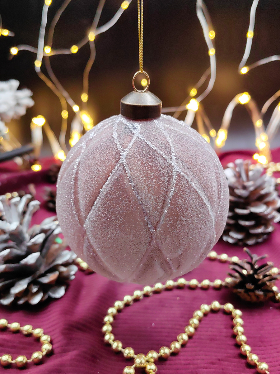 Шар орхидея 10 см, стекло Merry Green MG24192 Шар орхидея 10 см, стекло Merry Green MG24192