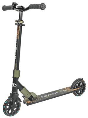 Самокат Городской складной Tech Team COMFORT 145 LUX (2021г.) черно-зеленый  062167 Самокат Городской складной Tech Team COMFORT 145 LUX (2021г.) черно-зеленый  062167