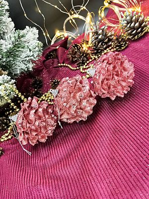 Набор шаров 8 см 3 шт розовый 9920390