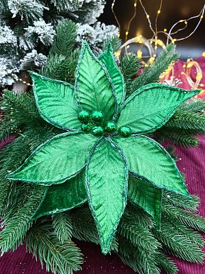 Цветок зеленый d  см Flo-12-40green