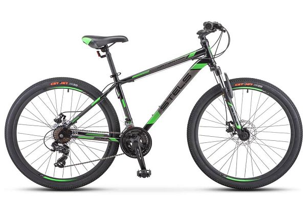 Велосипед горный STELS Navigator 500 MD 26" 16" 21 ск. черно-зеленый LU068005 