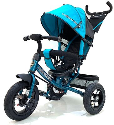 Детский трехколесный велосипед с ручкой LEXUS Trike 950-N1210AL-AQUA-22 бирюзовый (379)