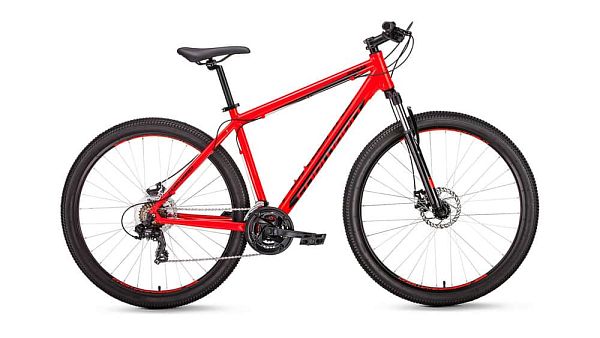 Велосипед горный FORWARD Apache 2.0 29 disc 29" 21" 21 ск. красно-черный FORWARD Apache 2.0 29 disc 