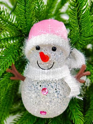 Снеговик 12 см розовый 27010P Снеговик 12 см розовый 27010P