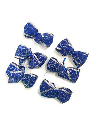 Набор украшений Бант 10x4.5 см. синий 6шт BantS-Blue17