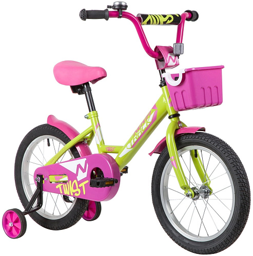 													Велосипед детский  Novatrack TWIST 16" 9" зеленый/розовый 161TWIST.GNP20 2020 фото 3