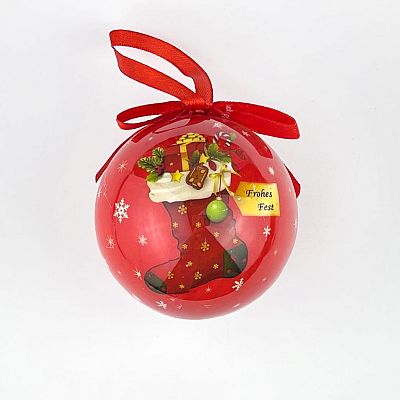 Набор шаров 8 см 1 шт красный 6240-7r