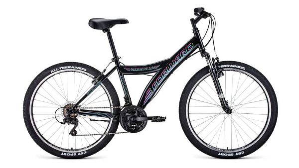 Велосипед горный FORWARD Dakota 26 2.0 26" 16,5"  ск. черный/красный  2020