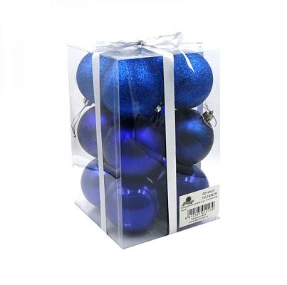Набор шаров 7 см 12 шт синий 7012ABC/B