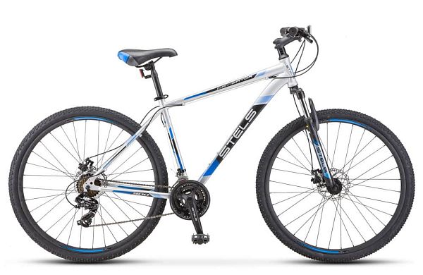 Велосипед горный STELS Navigator 900 MD 29" 17,5" 21 ск. серебристый/синий LU085699 