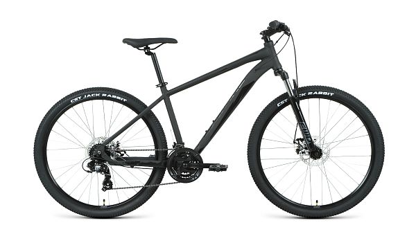 Велосипед горный FORWARD APACHE 2.2 S disc 27.5" 17" 21 скорость (3x7) ск. черный матовый/черный RBK Велосипед горный FORWARD APACHE 2.2 S disc 27.5" 17" 21 скорость (3x7) ск. черный матовый/черный RBK