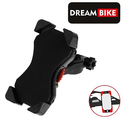 Держатель телефона Dream Bike CH-01 (регулируемый) пластик черный 2868070