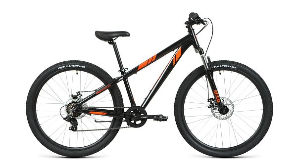 Велосипед горный FORWARD TORONTO 26 2.2 D 26" 13" 7 ск. черный/оранжевый RBK22FW26032 2022 г. Велосипед горный FORWARD TORONTO 26 2.2 D 26" 13" 7 ск. черный/оранжевый RBK22FW26032 2022 г.