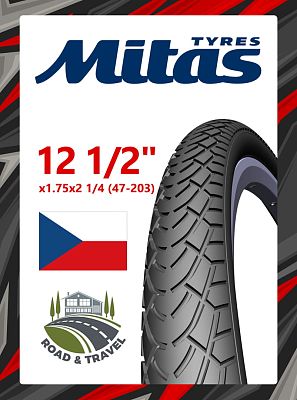 Велопокрышка Mitas 12 1/2"x1.75x2 1/4 (47-203) WALRUS V41  черный 510967339044