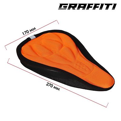 Чехол на седло Graffiti F5499CN 270x170 мм оранжевый, черный 7370669