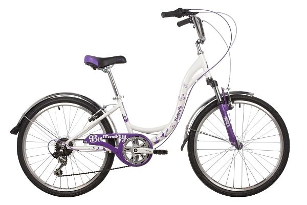 Велосипед городской Novatrack BUTTERFLY 24" 13" 6 ск. феолетовый  24SH6V.BUTTERFLY.13VL22 2022