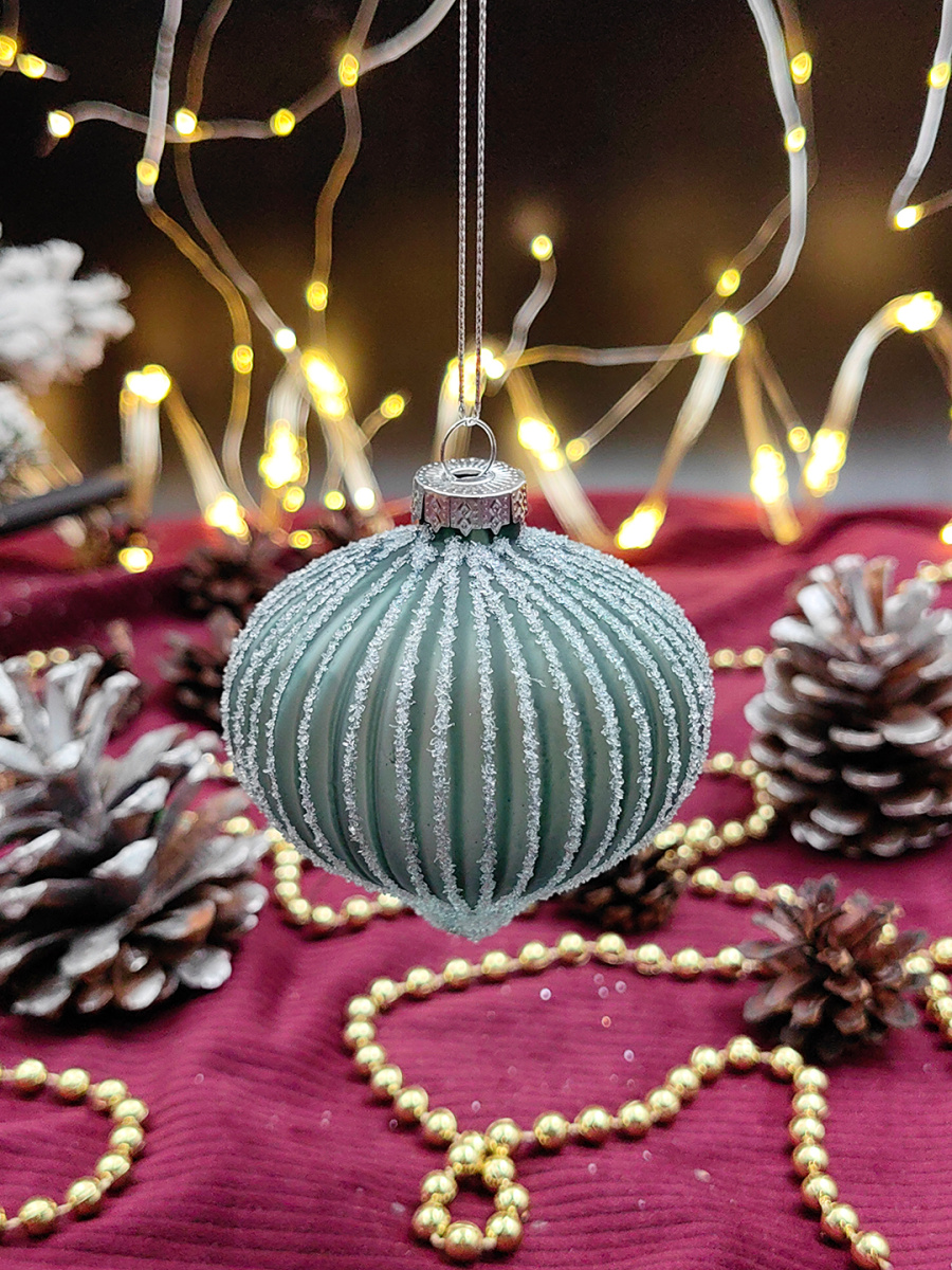 Шар хвоя 8 см, стекло Merry Green MG24125 Шар хвоя 8 см, стекло Merry Green MG24125