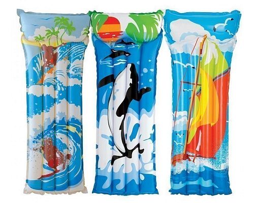 Надувной матрас INTEX "Делюкс" 183х76 см голубой 58715NP