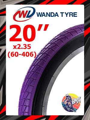 Велопокрышка Wanda 20"x2.35 (60-406) P-1023 BMX  фиолетовый/черный P-1023WDVioBlack