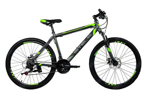 													Велосипед горный STELS Navigator 600 V 26" 18" 18 ск. Антрацитовый-зеленый LU070114 