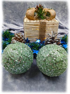 Набор шаров 10 см 2 шт зеленый чай 9-15082ME10