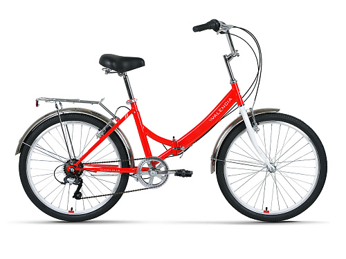 													Велосипед городской складной FORWARD Valencia 2.0 24" 16" красный/белый RBK22FW24077 