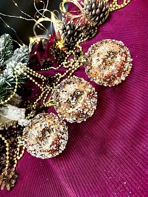 Набор шаров 8 см 3 шт шампанское SY18QJHB-8003/CG