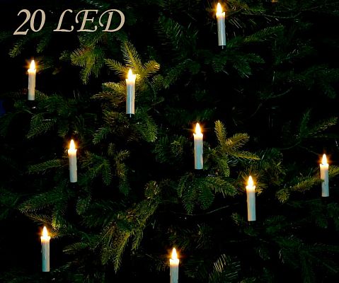 Светодиодная гирлянда "Свечи" на прищепках 20 свечей белый теплый К130-850/Р-2037X20 Светодиодная гирлянда "Свечи" на прищепках 20 свечей белый теплый К130-850/Р-2037X20
