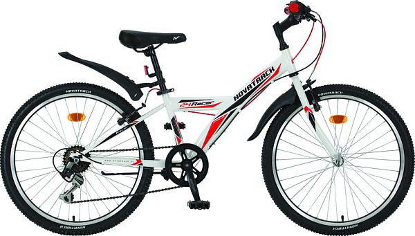 Велосипед горный Novatrack RACER 24" 10" 6 ск. белый 24SH6V.RACER.10WT8 
