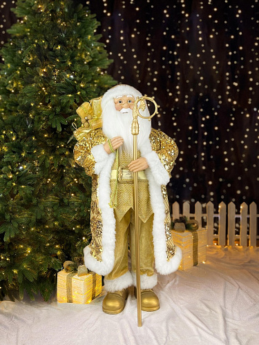 													Дед Мороз  90 см золотой S1072-36 фото 6