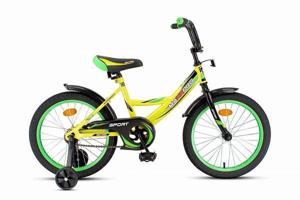 Велосипед детский MAXXPRO SPORT 18" 10,5" желто-зеленый SPORT-18-2 