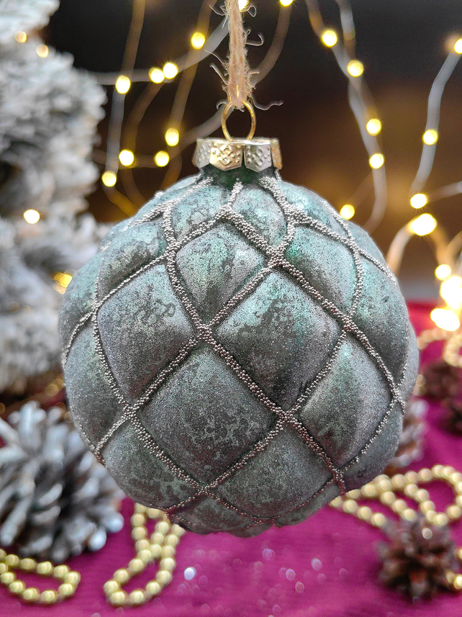 Шар изумрудный 10 см, стекло Merry Green MG24228 Шар изумрудный 10 см, стекло Merry Green MG24228