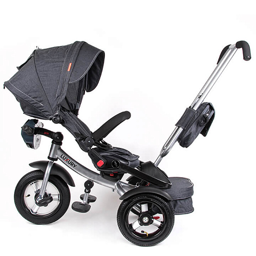 Детский трехколесный велосипед с ручкой Tech Team Luxury черный 400018 фото 7 Детский трехколесный велосипед с ручкой Tech Team Luxury черный 400018 фото 7