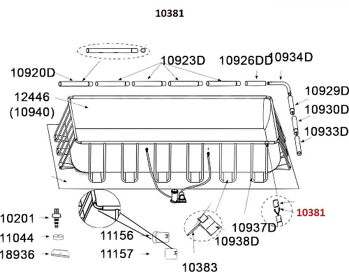 Пружинный зажим для прямоугольных бассейнов 10382 фото 2 Пружинный зажим для прямоугольных бассейнов 10382 фото 2