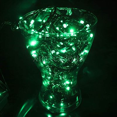  9 м м, зеленый 100 LED, , провод , 2018516