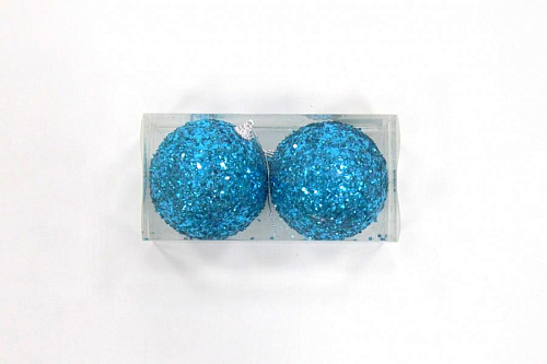 Набор шаров 10 см 2 шт голубой 9918186 Набор шаров 10 см 2 шт голубой 9918186