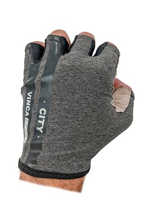 Велоперчатки Vinca sport Город S серые VG 958 City adult (S)