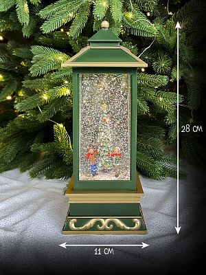 Новогодний фонарик Дети наряжают елку 28 см Р-7008-C