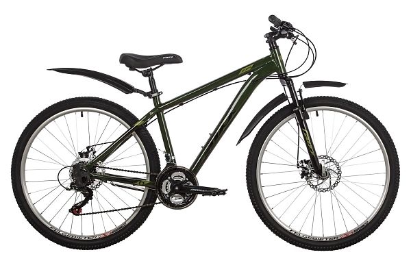 Велосипед горный Foxx Atlantic D 26" 14" 18 (2x9) ск. зеленый 26AHD.ATLAND.14GN2 2022