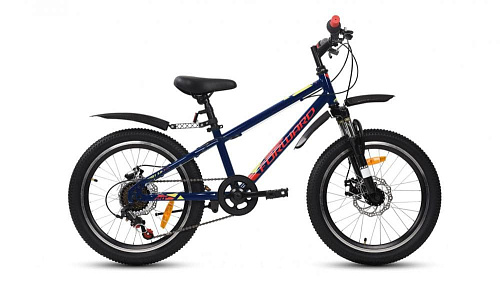 													Велосипед детский FORWARD UNIT 20 3.0 disc 20" 10,5" темно-синий/красный RBKW01N06007 2020