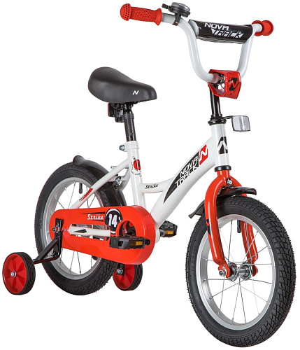 													Велосипед детский Novatrack STRIKE 14" 9" бело-красный 143STRIKE.WTR20 2020 фото 2