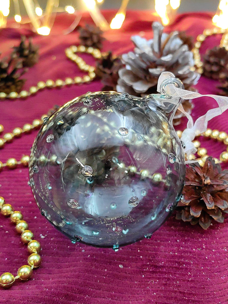 Шар васильковый 8 см, стекло Merry Green MG24174 фото 2 Шар васильковый 8 см, стекло Merry Green MG24174 фото 2